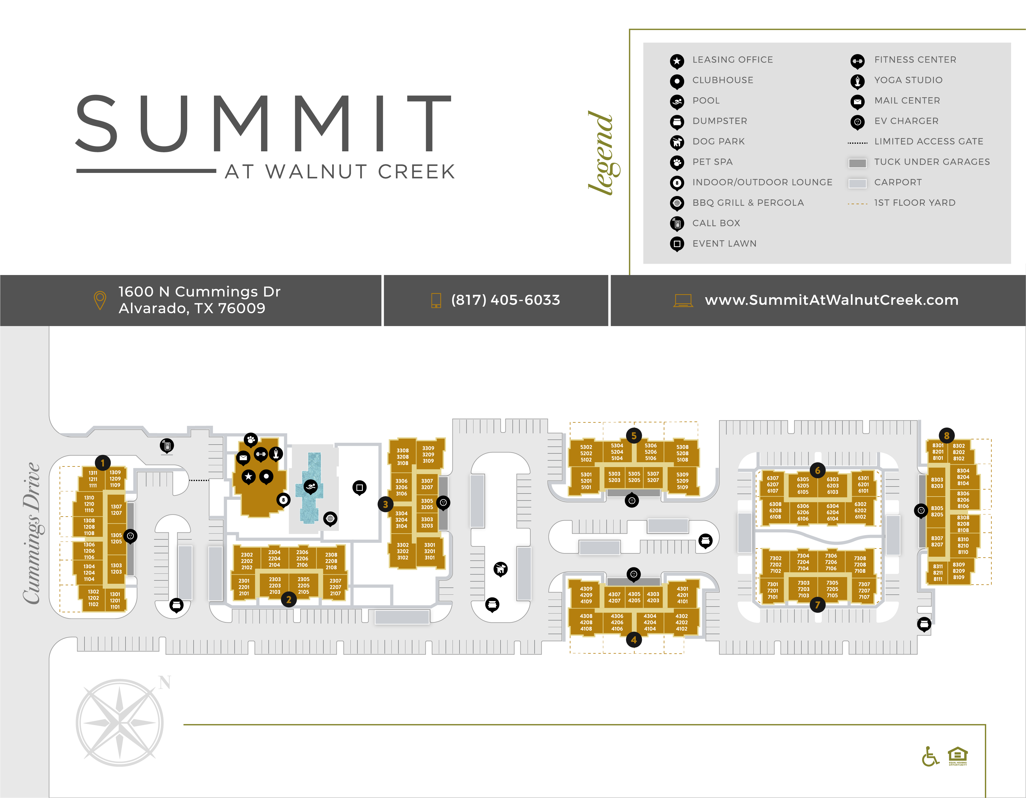 The Summit at Walnut Creek Community Page Sitemap Image